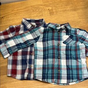 💚 5 for $20/ Plaid Button-Up Shirts for Kids